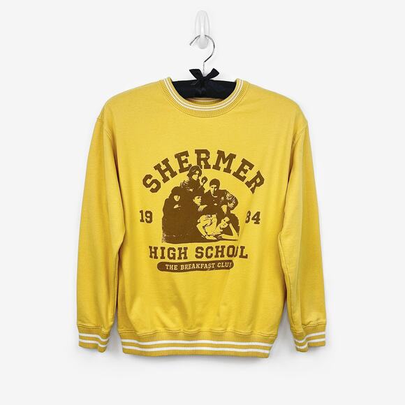 The Breakfast Club Tops - The Breakfast Club Shermer High School Sweatshirt Small Yellow Cotton Blend